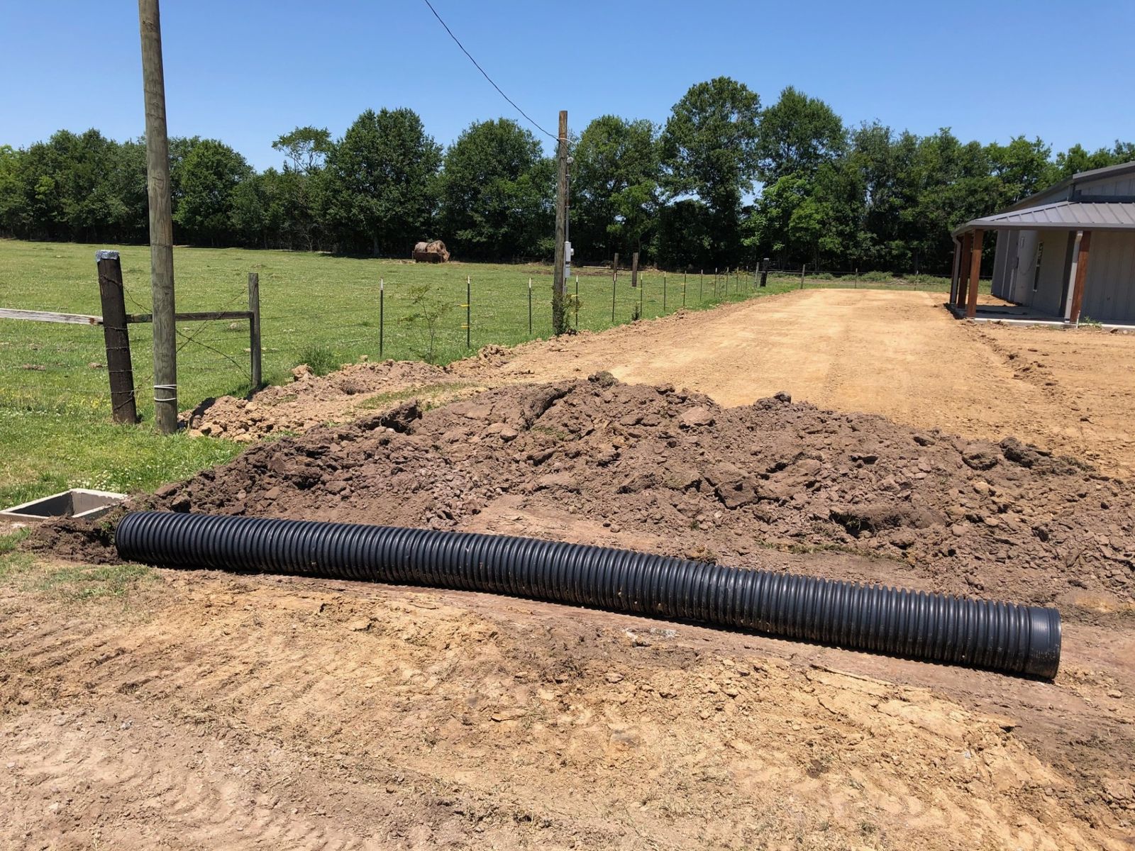 Vermilion Parish · 3/4-Acre Homestead, before: low-lying ground being excavated