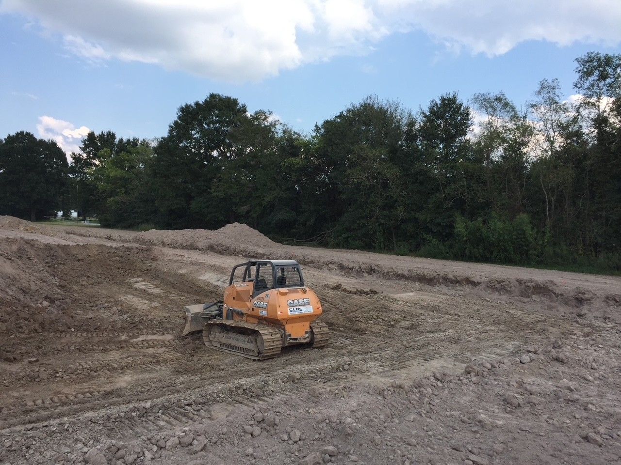 Youngsville · 3.5-Acre Fishpond, before: low-lying ground being excavated